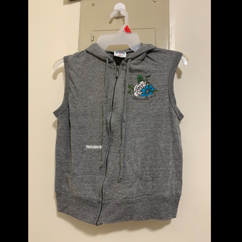 Skechers Skull Sleeveless Hoodie